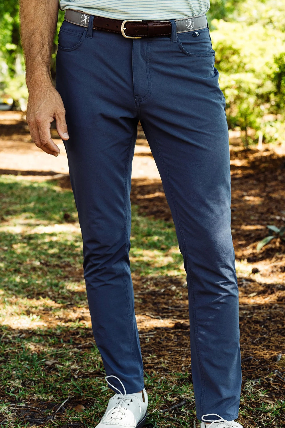 Live Forever Golf: Coast to Course Performance Golf Pant - Slate Blue | Makk Fashions