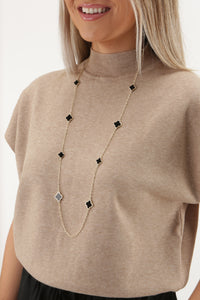 Cooler Nights Mock Neck Top - Oatmeal