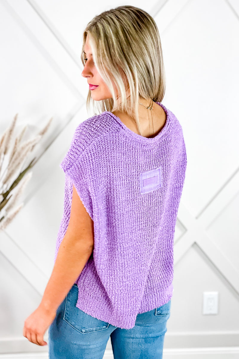Cozy Dreams Cropped Sleeveless Sweater - Lavender | Makk Fashions