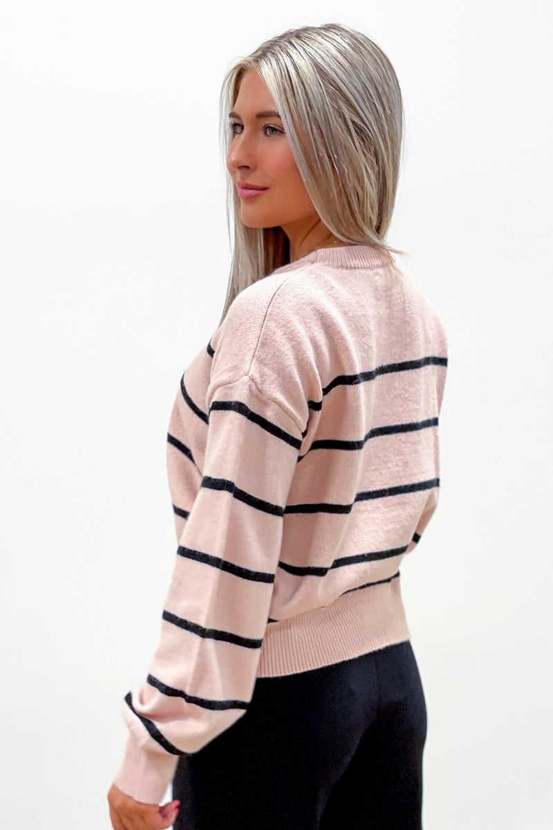 Cuddle Me Close Cropped Sweater - Pink | Makk Fashions