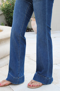 Sloan TC High Rise Flare Jeans - Dark Wash