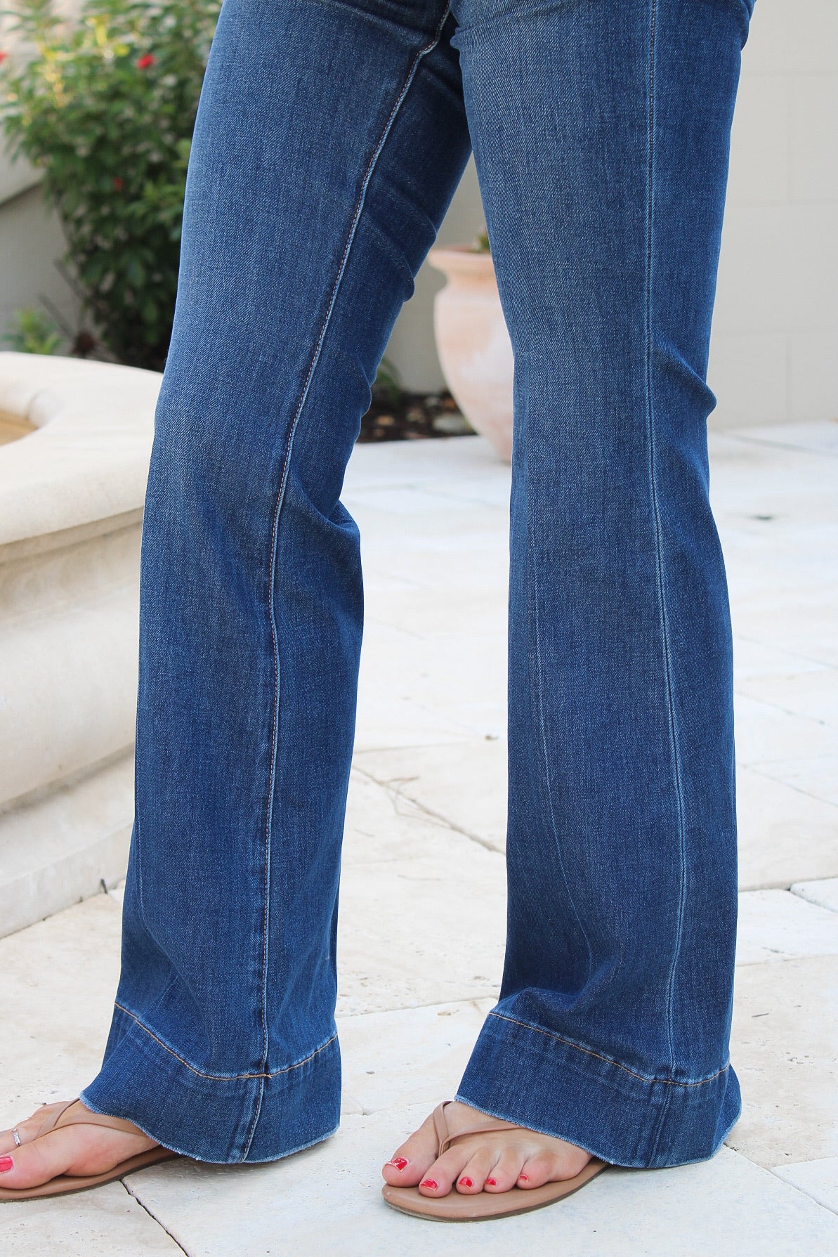 Sloan TC High Rise Flare Jeans - Dark Wash