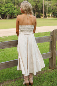 Sadie & Sage: Classic Beauty Midi Dress - Cream/Black