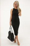 Follow Your Dreams Sleeveless Midi Dress - Black