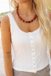 Z Supply: Lainey Pointelle Tank - Cloud