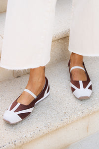 Via Mary Jane Sneaker - Chocolate/Cream