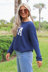 Z Supply: Sienna USA Sweater - Yacht Blue