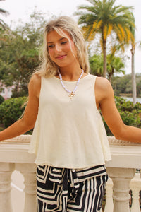 Soft Shoreline Flowy Tank - Off White