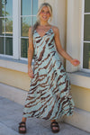 Effortless Chic Open Back Maxi Dress - Milti