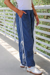 In The Game Tie Track Joggers - Denim