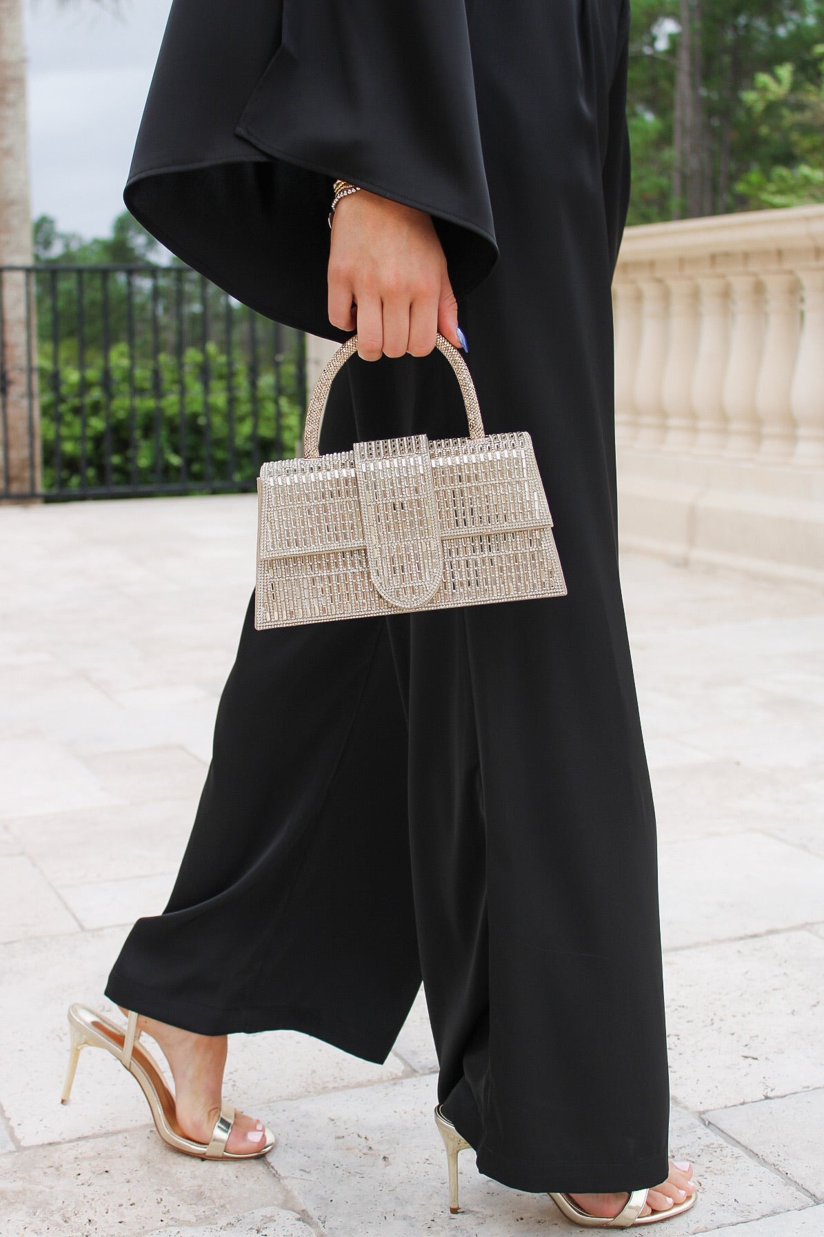 After Hours Rhinestone Party Clutch - Gold