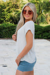 Feeling Easy Days Hacci Slub Top - Taupe Gray
