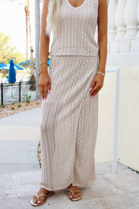 Z Supply: Glimmer Midi Skirt - Gold Metallic