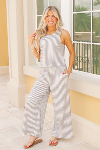 Z Supply: Scout Knit Striped Pant - Eclipse