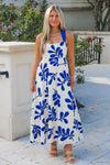 Bayside View Empire Waist Midi Dress - Royal Blue