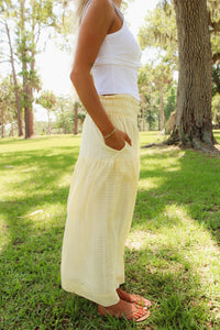 Sunlite Stroll Smocked Maxi Skirt - Yellow