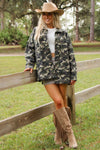 The Outlander Boyfriend Denim Jacket - Camo