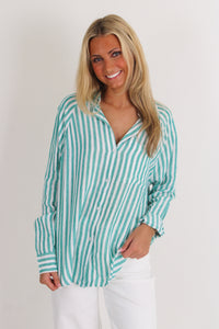 Z Supply: The Perfect Linen Stripe Top - La Palma