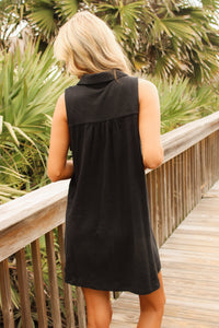 Z Supply: New Light Textured Mini Dress - Black