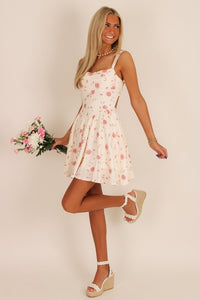 Give You My Love Floral Mini Dress - Ivory
