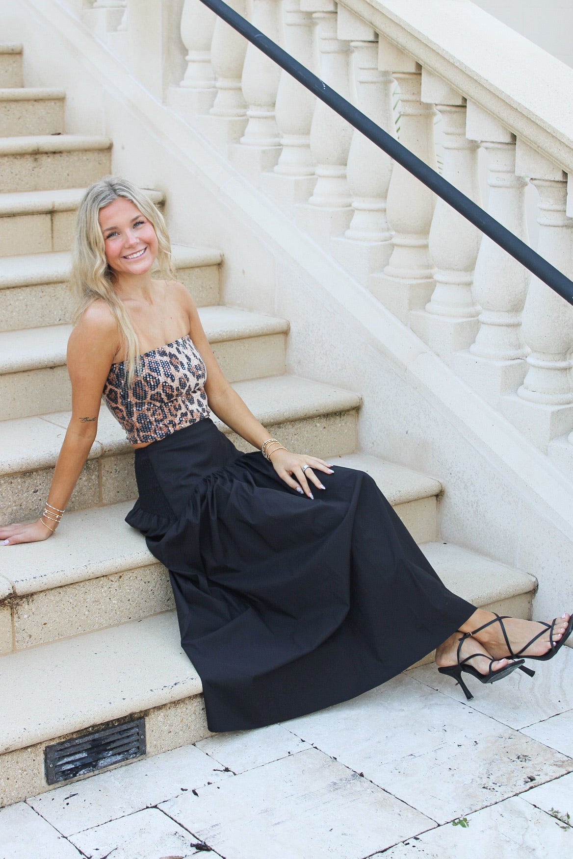 Born To Be Wild Sequin Tube Top - Leopard