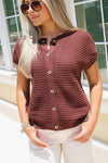 Always Remember Me Button Down Sweater - Chocolate
