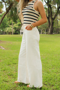 Weekend Harbor Wide Leg Pants - Ivory