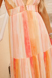 Sundrift Serenity Open Back Maxi Dress -  Coral