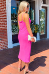 Dancing Beauty Cowl Neck Midi Dress - Pink | Makk Fashions