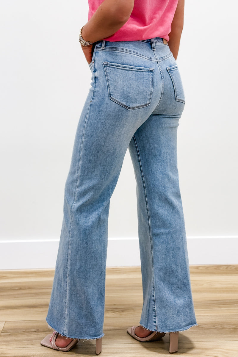 Dear John: Fiona High Rise Wide Leg Jeans - Montilla | Makk Fashions