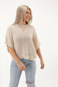 Deepest Love Loose Fit Top - Oatmeal | Makk Fashions