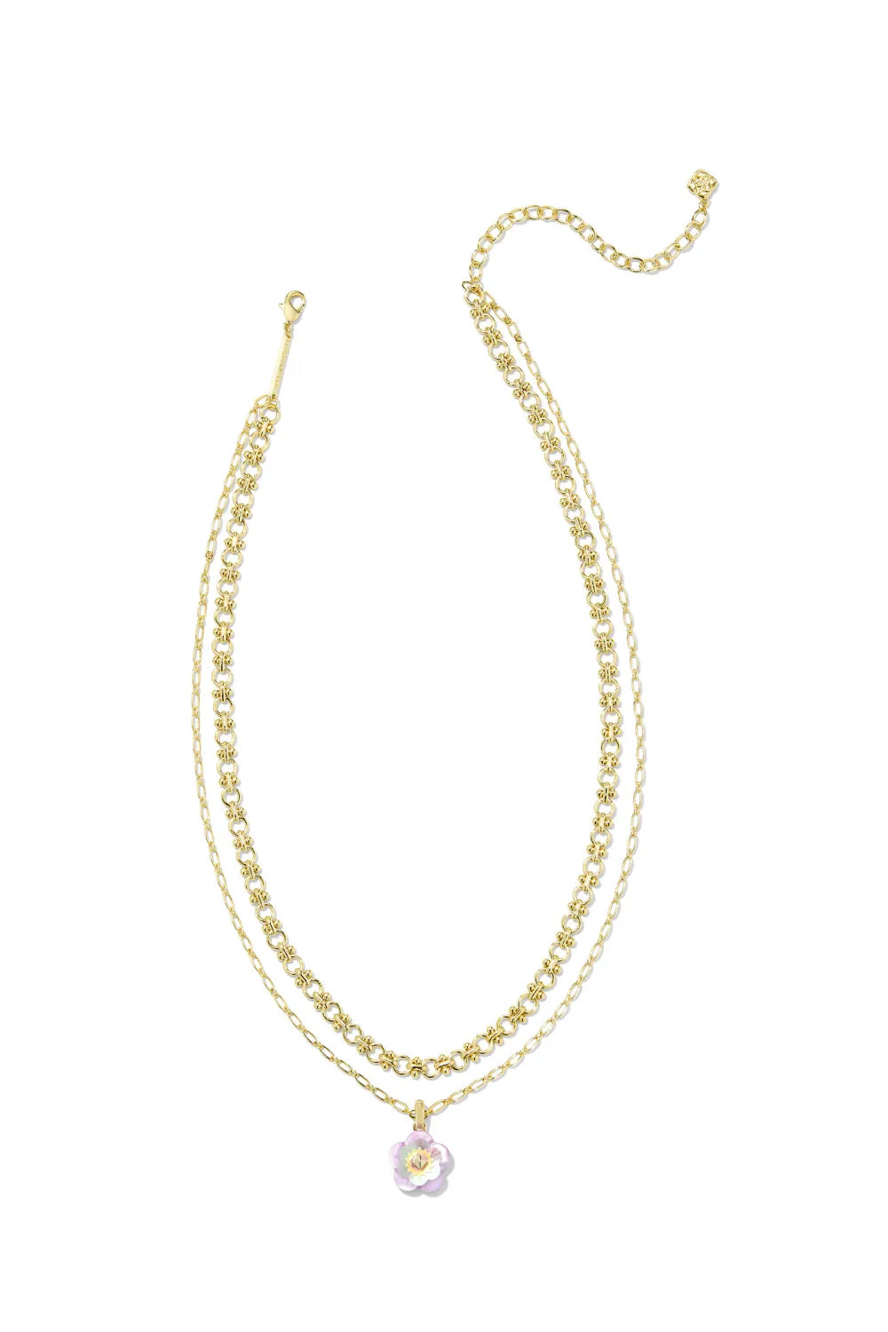 Kendra Scott: Deliah Gold Multi Strand Necklace - Pastel Mix | Makk Fashions