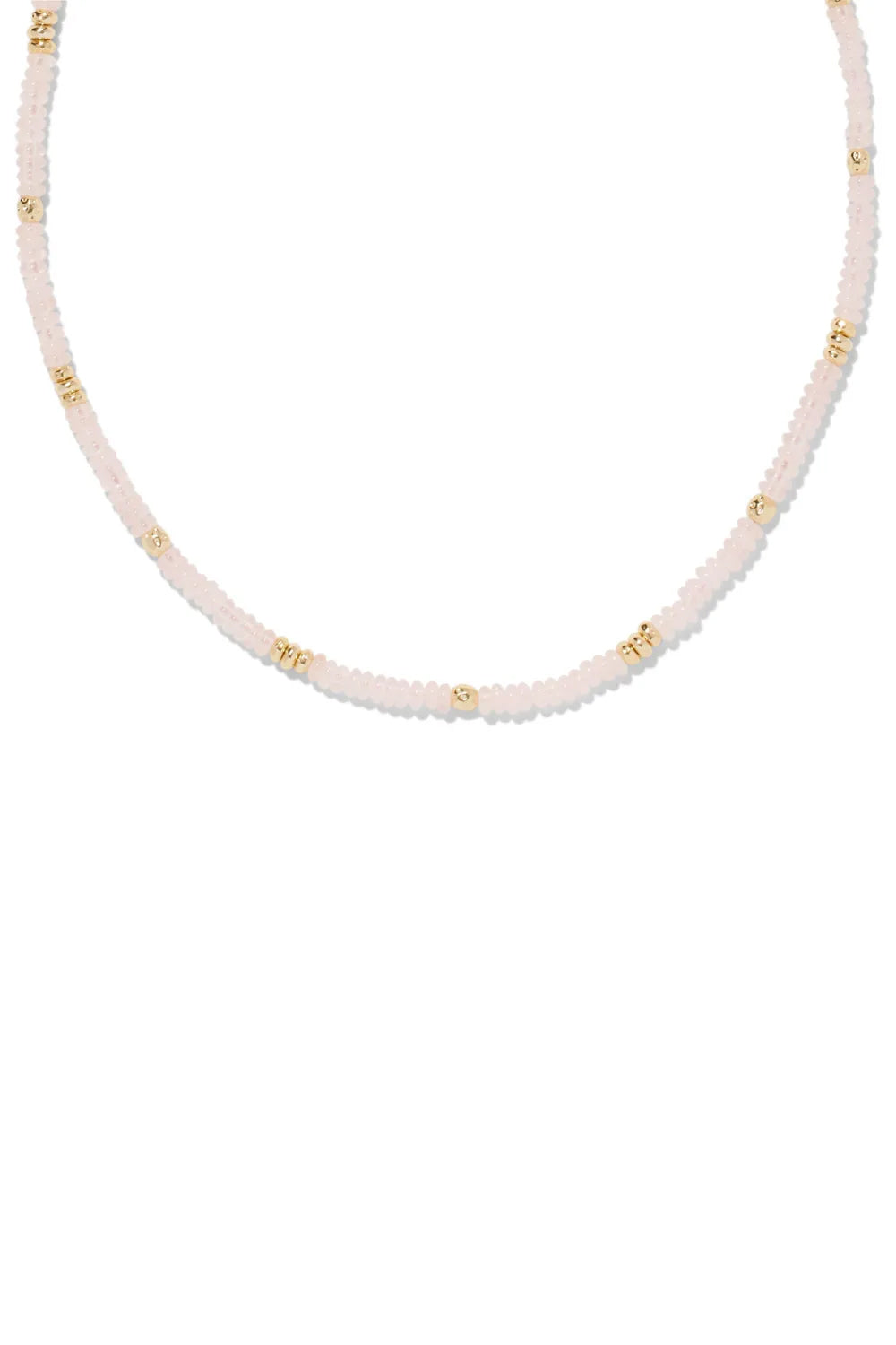 Kendra Scott: Deliah Gold Strand Necklace - Rose Quartz | Makk Fashions