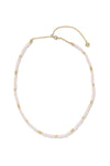 Kendra Scott: Deliah Gold Strand Necklace - Rose Quartz | Makk Fashions