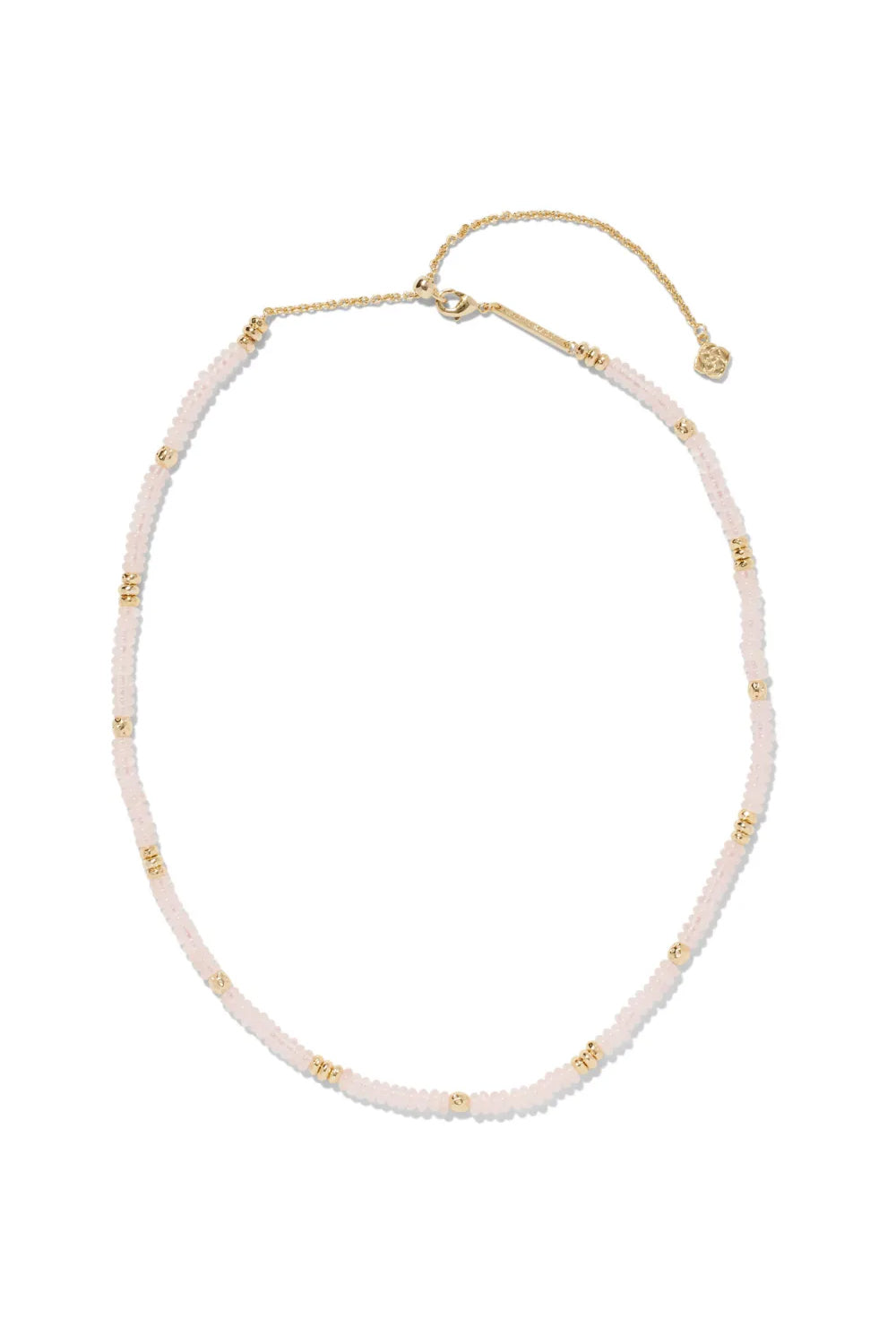 Kendra Scott: Deliah Gold Strand Necklace - Rose Quartz | Makk Fashions