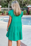 Dreams Come True Tiered Mini Dress - Green | Makk Fashions