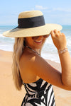 The Ursa Paperbraid Floppy Hat - Black