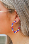 USA Crystal Hoop Earrings