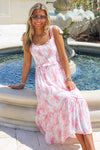 All My Love Floral Ruffle Dress - Mauve