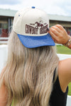 Cowboy Obsessed Embroidered Trucker Hat - Demin