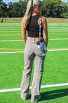 Hidden: Happi High Rise Comfort Flare Jeans - Cheetah