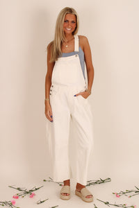 Teacup Barrel Leg Overalls - Shell