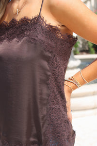 Z Supply: Roselle Lace Cami - Cocoa Bean