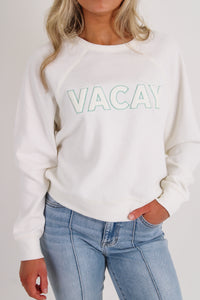 Z Supply: Vacay Fleece Sweatshirt - Vanilla Ice