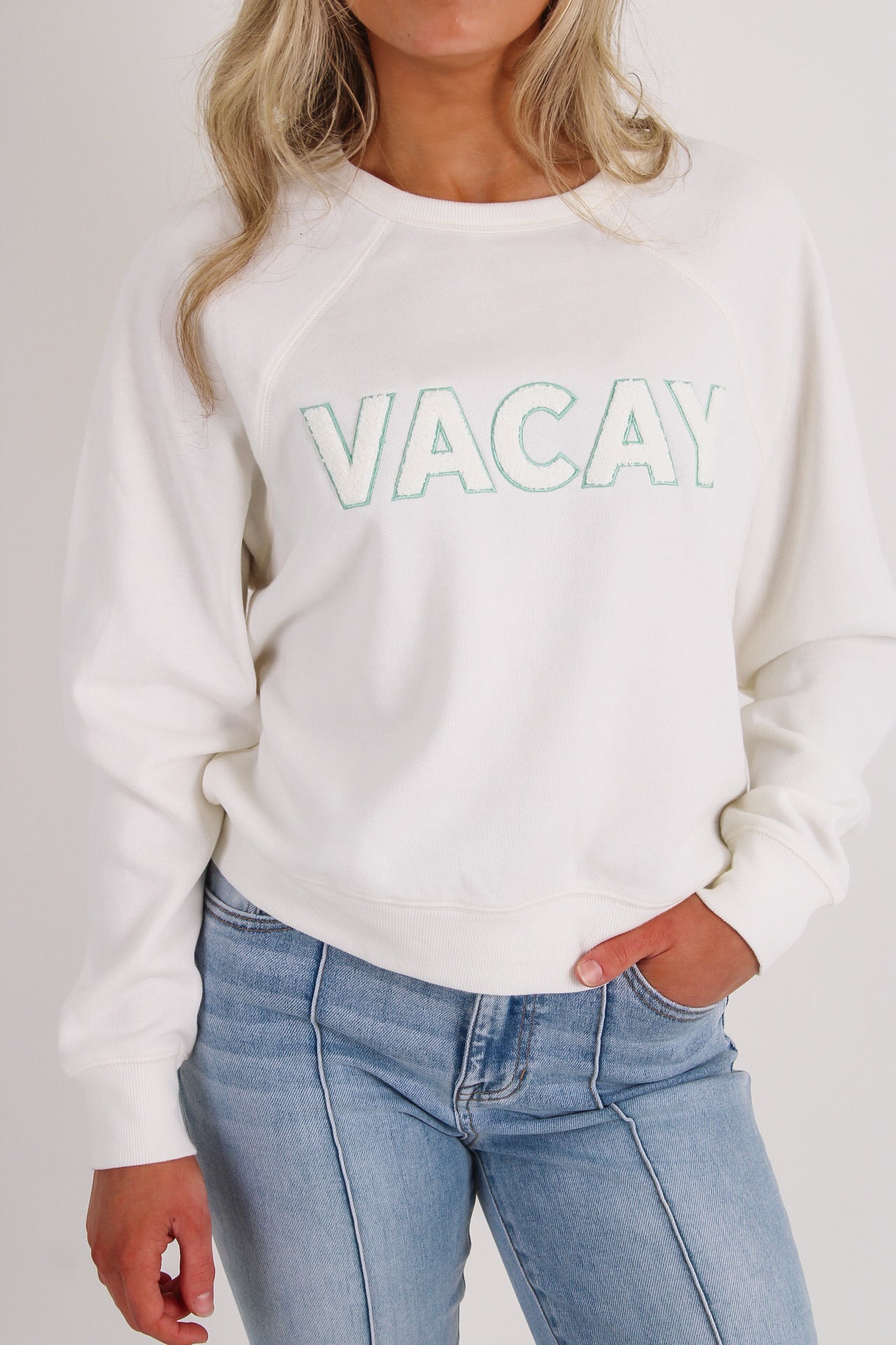 Z Supply: Vacay Fleece Sweatshirt - Vanilla Ice