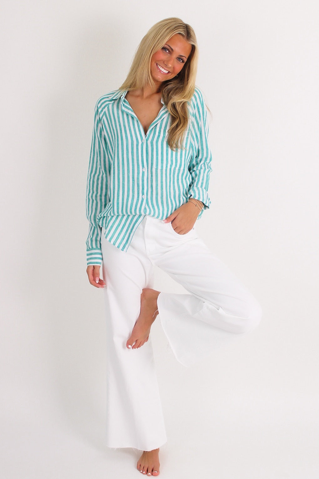 Z Supply: The Perfect Linen Stripe Top - La Palma