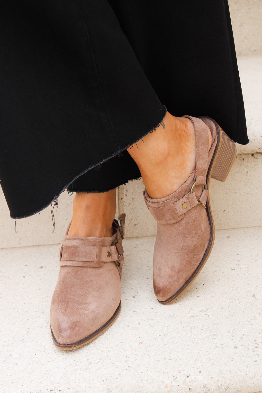 The Renegade Sling Back Bootie - Taupe