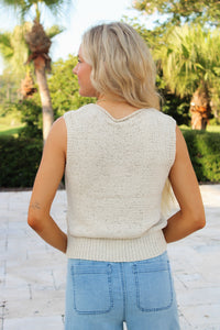 Sadie & Sage: Warm Gesture Sweater Vest - Cream