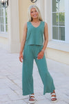 Z Supply: Scout Jersey Flare Pant - Hunter Green