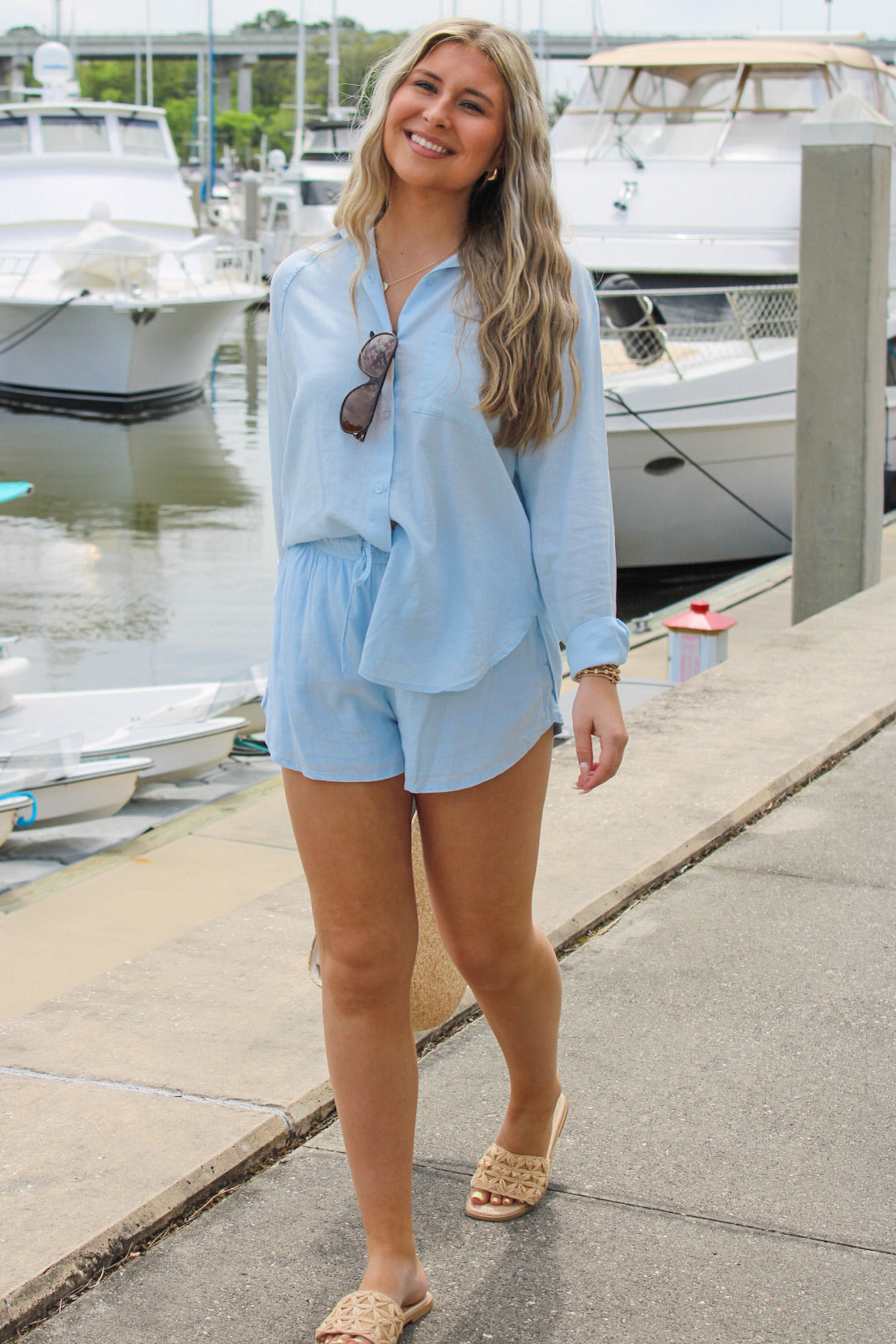 Z Supply: The Perfect Linen Shorts - Salt Water – Makk Fashions